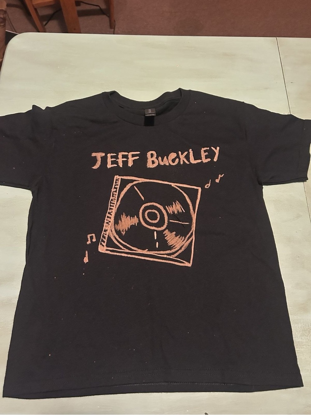 GILDAN Black Jeff Buckle with cassette Graphic Tee